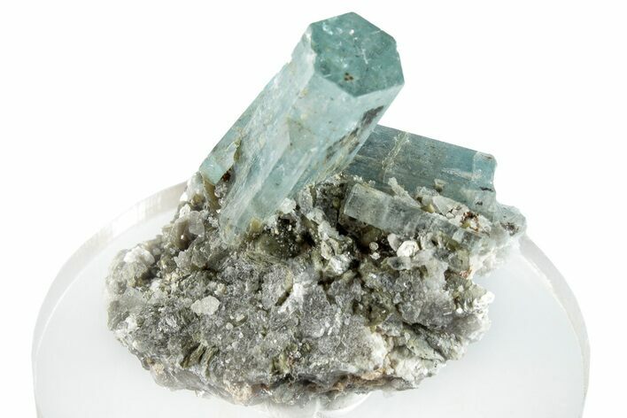 Aquamarine Crystals on Muscovite - Erongo Mountains, Namibia #280747